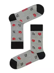 Хлопковые мужские носки diwari happy с рисунками "wifi" 076 серый, , 44-45 (29), DIWARI, - 1