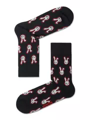 Хлопковые мужские носки happy с рисунком «кролики» 142 темно-синий, , 42-43 (27), DIWARI, - 1