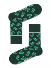 Хлопковые мужские носки happy с рисунком «динозавры» 143 темно-зеленый, , 44-45 (29), DIWARI, - 1