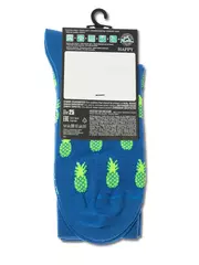 Хлопковые мужские носки happy с рисунком «ананасы» 145 синий, , 40-41 (25), DIWARI, - 3