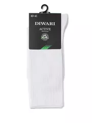 Удлиненные хлопковые мужские носки diwari active 000 белый, , 40-41 (25), DIWARI, - 2