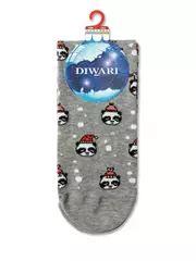 Носки мужские новогодние «xmas panda» diwari 518 серый, , 42-45 (27-29), DIWARI, - 2