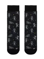 Носки мужские с печатными рисунками happy 149 черный, , 40-41 (25), DIWARI, - 1