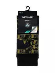 Носки мужские с рисунками happy 152 черный, , 42-43 (27), DIWARI, - 2