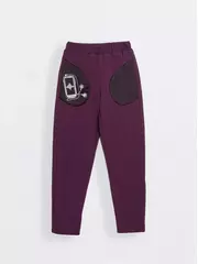 Веселые брюки для девочек с термоэффектом music joy plum, , 110,116-56, CONTE ELEGANT, - 3