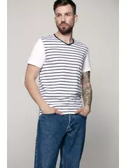 Футболка мужская diwari mf 662 белый-синий, , 182,188-96/M, DIWARI, - 1