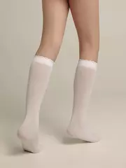 Детские матовые гольфы из микрофибры princess bianco, , 18, CONTE ELEGANT, - 2