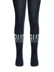 Колготки детские tip-top с рисунком «run» 559 темно-синий, , 128-134 (20), CONTE-KIDS, - 1