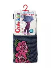 Колготки детские tip-top (весёлые ножки) 487 темный джинс, , 116-122 (18), CONTE-KIDS, - 2