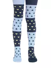 Колготки детские tip-top (весёлые ножки) 405 темный джинс-голубой, , 128-134 (20), CONTE-KIDS, - 1