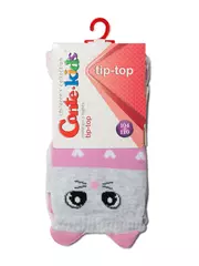 Колготки детские conte-kids tip-top (мордашки) 448 cветло-розовый, , 128-134 (20), CONTE-KIDS, - 2