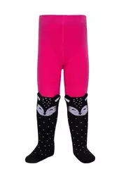 Колготки детские tip-top (мордашки) 573 черный-фуксия, , 62-74 (12), CONTE-KIDS, - 1