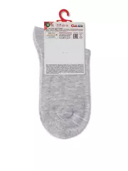 Детские однотонные хлопковые носки с вышивкой tip-top 516 светло-серый, , 16, CONTE-KIDS, - 3