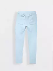 Джеггинсы для девочки с ярким рисунком из неоновых стразов rock star crystal blue, , 140,146-76, CONTE ELEGANT, - 4