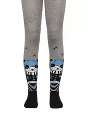 Колготки детские sof-tiki (махровые внутри) с рисунками 520 серый, , 104-110 (16), CONTE-KIDS, - 1