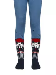 Колготки детские sof-tiki (махровые внутри) с рисунками 520 светлый джинс, , 104-110 (16), CONTE-KIDS, - 1