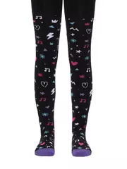 Колготки детские sof-tiki (махровые внутри) с рисунками 518 черный, , 116-122 (18), CONTE-KIDS, - 1