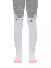 Колготки детские sof-tiki (махровые внутри) с рисунками 522 светло-серый, , 128-134 (20), CONTE-KIDS, - 1