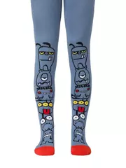 Колготки детские sof-tiki (махровые внутри) с рисунками 529 светлый джинс, , 62-74 (12), CONTE-KIDS, - 1