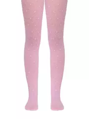 Детские нарядные колготки с ажурным цветочным рисунком conte jasmine pink, , 104-110, CONTE ELEGANT, - 1