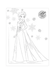 Колготки детские нарядные с рисунками ©disney frozen 40 и вкладышем-раскраской bianco, , 140-146, CONTE ELEGANT, - 3