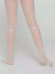 Колготки детские с имитацией гольфов в горошек milana milk, , 116-122, CONTE ELEGANT, - 4