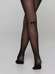 Колготки детские с имитацией гольфов в горошек milana nero, , 104-110, CONTE ELEGANT, - 2