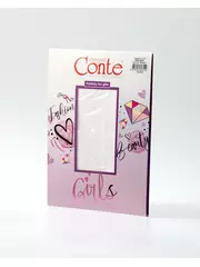 Колготки детские из микрофибры с люрексом holiday bianco, , 116-122, CONTE ELEGANT, - 3