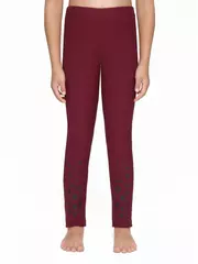 Ультрамодные леггинсы для девочек с термоэффектом lana dark bordo, , 110,116-56, CONTE ELEGANT, - 1