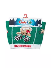 Новогодние детские колготки conte-kids "deer" 589 зеленый, , 62-74 (12), CONTE-KIDS, - 3