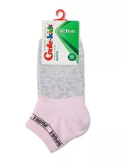Носки детские спортивные active (короткие) 510 cветло-розовый-серый, , 20, CONTE-KIDS, - 2