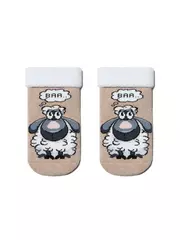 Махровые детские носки sof-tiki с отворотом 430 бежевый, , 12, CONTE-KIDS, - 1