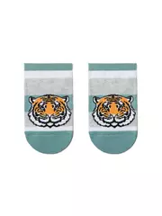 Носки детские conte-kids active (ультракороткие) 332 серо-бирюзовый, , 20, CONTE-KIDS, - 1