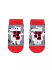 Новогодние детские носки new year 647 серый, , 13-14, CONTE-KIDS, - 1