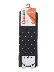 Хлопковые детские гольфы tip-top с забавными мордашками 053 темно-серый, , 22, CONTE-KIDS, - 2