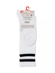 Однотонные хлопковые детские гольфы со вставками из прозрачной сетки tip-top 049 белый, , 20, CONTE-KIDS, - 3