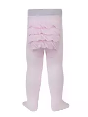 Хлопковые детские колготки tip-top с воланами и люрексом 542 cветло-розовый, , 80-86 (14), CONTE-KIDS, - 1