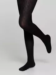 Детские фантазийные колготки из мягкой из микрофибры daisy nero, , 116-122, CONTE ELEGANT, - 3