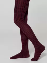 Плотные детские эластичные колготки olivia bordo, , 104-110, CONTE ELEGANT, - 3