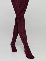 Плотные детские эластичные колготки olivia bordo, , 104-110, CONTE ELEGANT, - 4