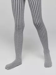 Плотные детские эластичные колготки olivia grey-bianco, , 116-122, CONTE ELEGANT, - 1