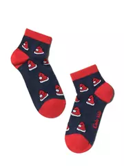 Новогодние детские носки conte-kids (короткие) 304 темно-синий, , 20-22, CONTE-KIDS, - 1