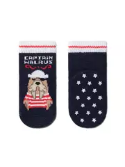 Носки детские антискользящие conte-kids tip-top 471 темно-синий, , 10, CONTE-KIDS, - 1