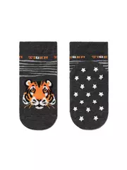 Носки детские антискользящие tip-top 474 темно-серый, , 12, CONTE-KIDS, - 1