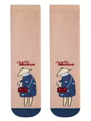 Носки детские веселые ножки (махровые, антискользящие) 295 бежевый, , 22, CONTE-KIDS, - 3