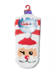 Пушистые новогодние детские носки "санта" с помпоном 448 красный, , 22, CONTE-KIDS, - 2