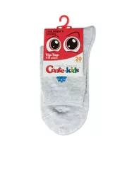 Однотонные детские хлопковые носки с вышивкой tip-top 515 светло-серый, , 18, CONTE-KIDS, - 2