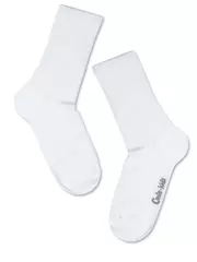 Удлиненные детские носки (однотонные) active 000 белый, , 16, CONTE-KIDS, - 1