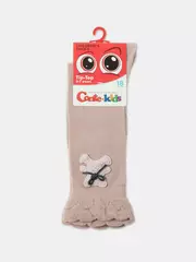Удлиненные детские носки tip-top из хлопка с декоративной игрушкой 576 бежевый, , 18, CONTE-KIDS, - 2