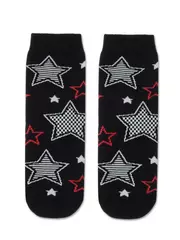 Носки детские махровые sof-tiki "stars" 598 черный-красный, , 16, CONTE-KIDS, - 1